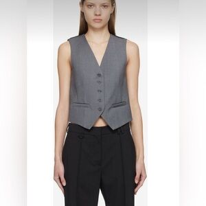 Vinci gray button up vest